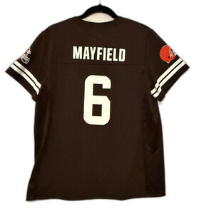 Cleveland Browns Baker Mayfield #6 Jersey Women's Large Brown NFL Team Apparel